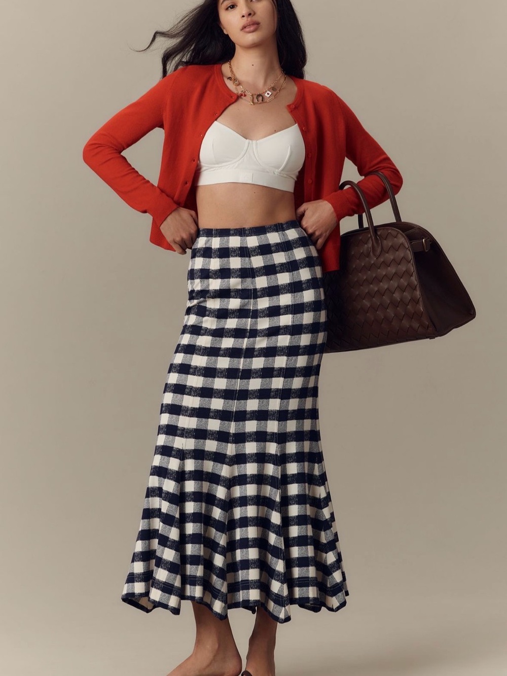 Anthropologie Maeve Fit & Flare Maxi Skirt